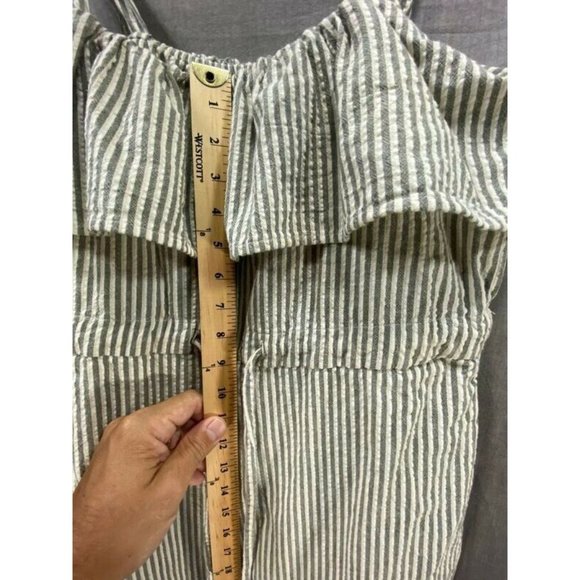 Zara‎ Basic One Piece Jumper Women Extra Small Gray Striped Sleeveless Ladies. - Picture 10 of 11